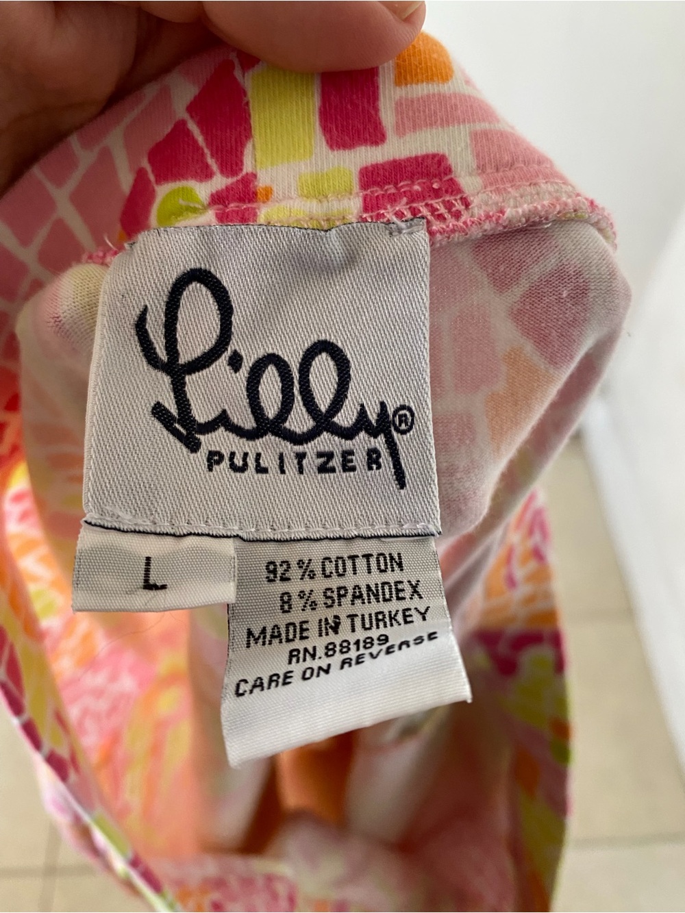 VTG cotton Lilly Pulitzer Pink Orange Lime Mosaic Sun Mini Skirt summer - Picture 4 of 5